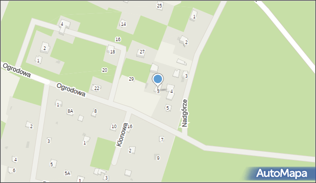 Stare Bosewo, Ogrodowa, 3, mapa Stare Bosewo