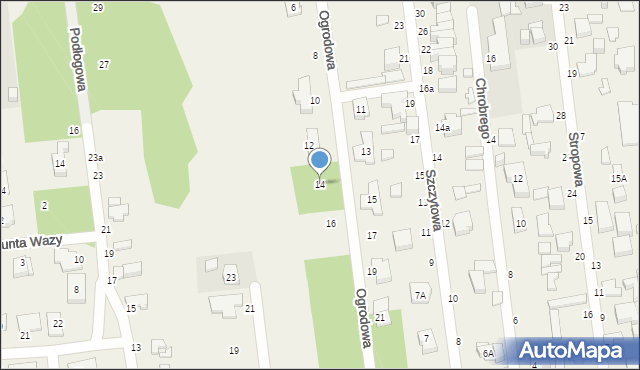 Starowa Góra, Ogrodowa, 14, mapa Starowa Góra