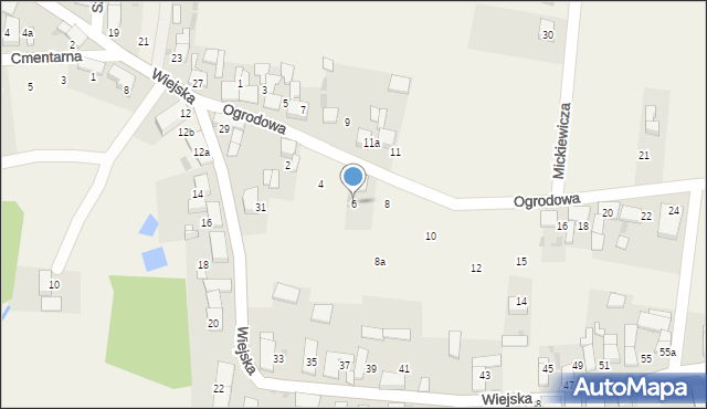 Steblów, Ogrodowa, 6, mapa Steblów