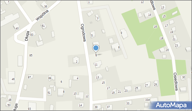 Sulbiny, Ogrodowa, 9, mapa Sulbiny