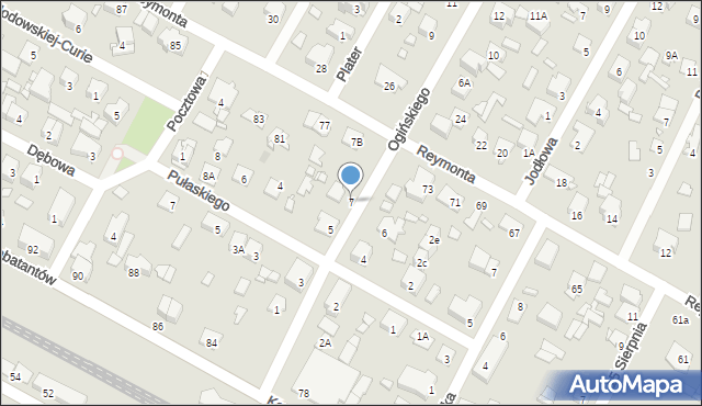 Sulejówek, Ogińskiego Michała Kleofasa, 7, mapa Sulejówek