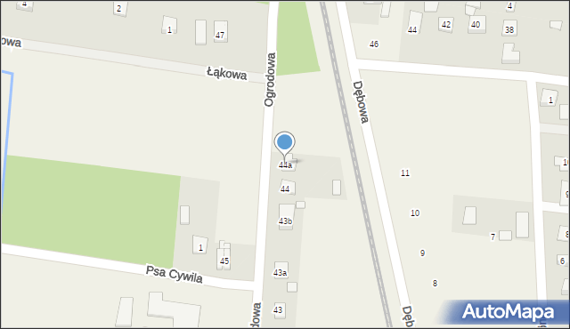 Sułkowice, Ogrodowa, 44a, mapa Sułkowice