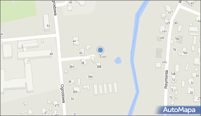 Suwałki, Ogrodowa, 38c, mapa Suwałk