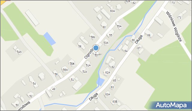 Świdnica, Ogrodowa, 53, mapa Świdnicy