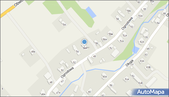 Świdnica, Ogrodowa, 54A, mapa Świdnicy