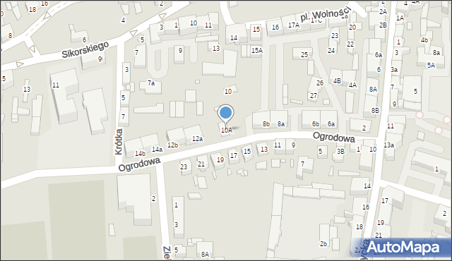 Świebodzin, Ogrodowa, 10A, mapa Świebodzin