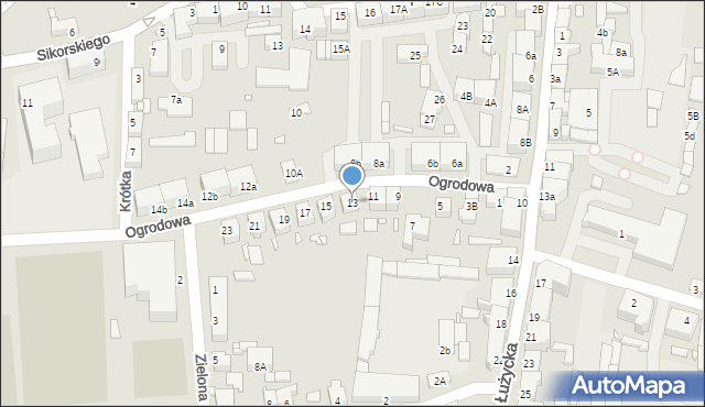 Świebodzin, Ogrodowa, 13, mapa Świebodzin