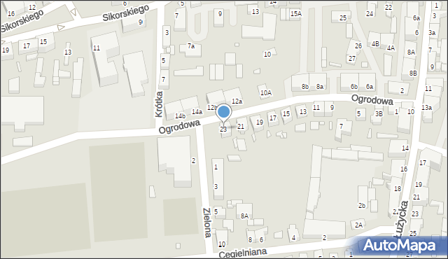 Świebodzin, Ogrodowa, 23, mapa Świebodzin