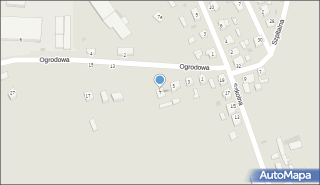 Szamocin, Ogrodowa, 7, mapa Szamocin