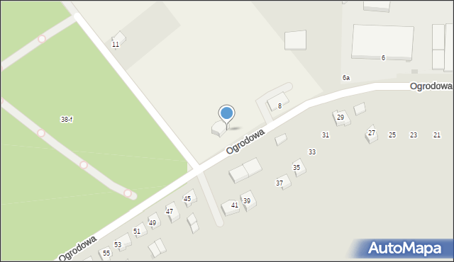 Szamocin, Ogrodowa, 8b, mapa Szamocin