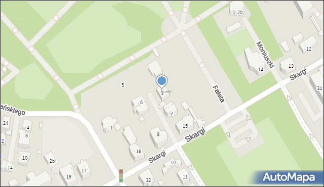 Szczecin, Ogińskiego Michała Kleofasa, 3, mapa Szczecina