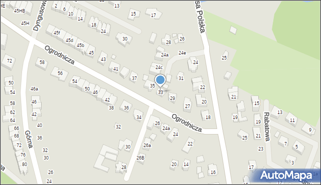 Szczecin, Ogrodnicza, 33, mapa Szczecina