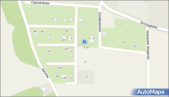 Szczyglice, Ogrodników, 7, mapa Szczyglice