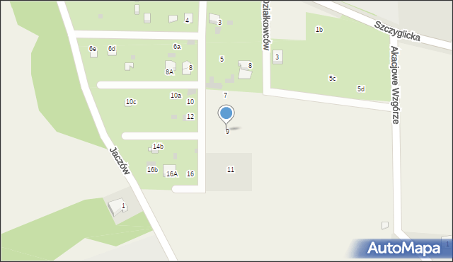 Szczyglice, Ogrodników, 9, mapa Szczyglice