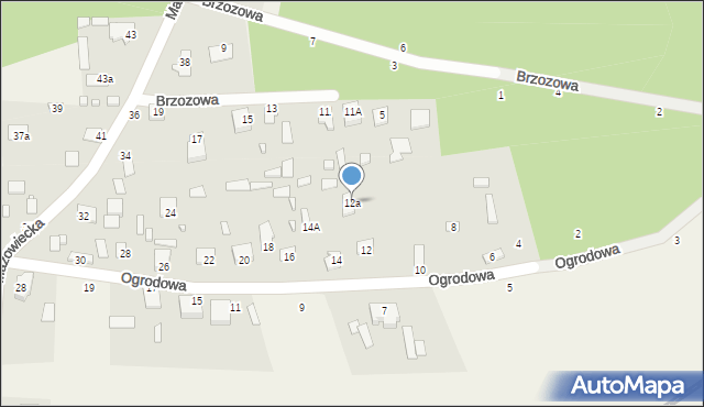 Szewnica, Ogrodowa, 12a, mapa Szewnica