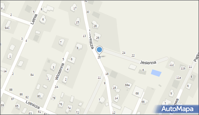 Szymanów, Ogrodnicza, 20, mapa Szymanów