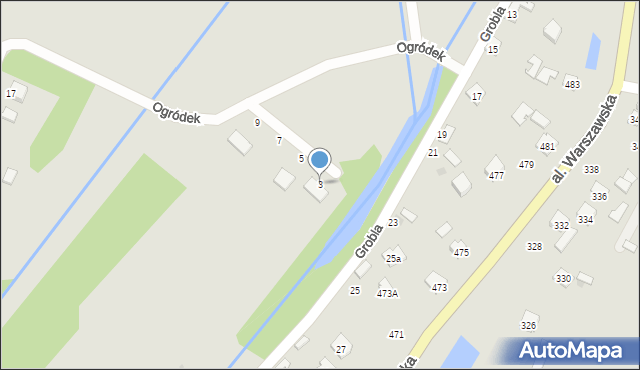 Tarnobrzeg, Ogródek, 3, mapa Tarnobrzegu