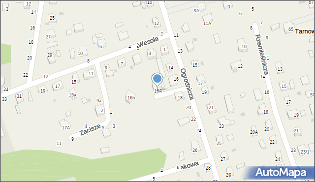Tarnowiec, Ogrodnicza, 16A, mapa Tarnowiec