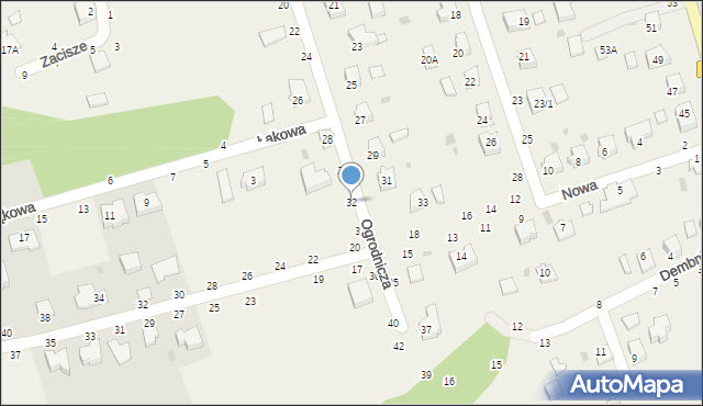 Tarnowiec, Ogrodnicza, 32, mapa Tarnowiec