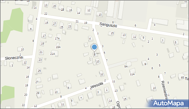 Tarnowiec, Ogrodnicza, 8, mapa Tarnowiec