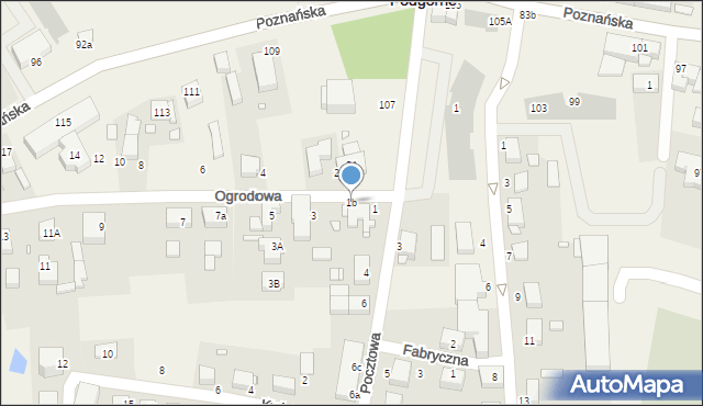 Tarnowo Podgórne, Ogrodowa, 1b, mapa Tarnowo Podgórne
