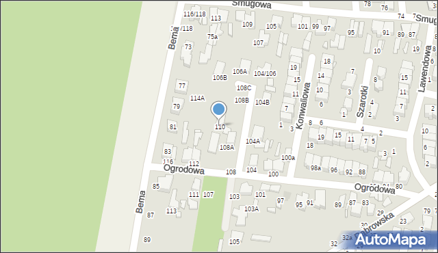 Tomaszów Mazowiecki, Ogrodowa, 110, mapa Tomaszów Mazowiecki