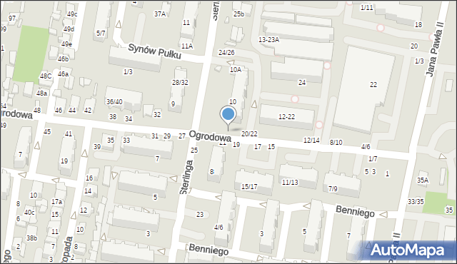 Tomaszów Mazowiecki, Ogrodowa, 24, mapa Tomaszów Mazowiecki