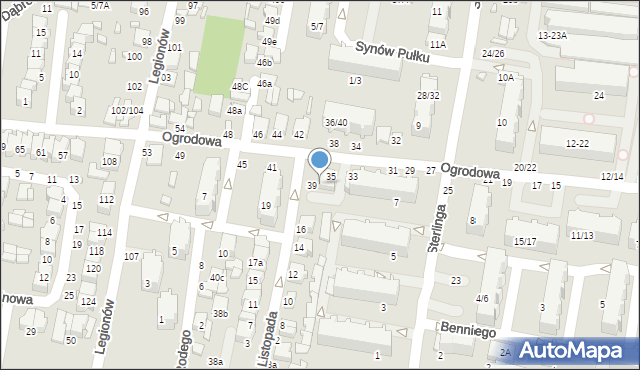 Tomaszów Mazowiecki, Ogrodowa, 37, mapa Tomaszów Mazowiecki