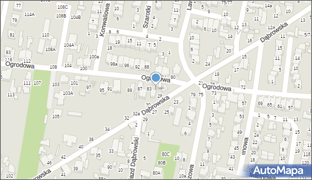 Tomaszów Mazowiecki, Ogrodowa, 81, mapa Tomaszów Mazowiecki