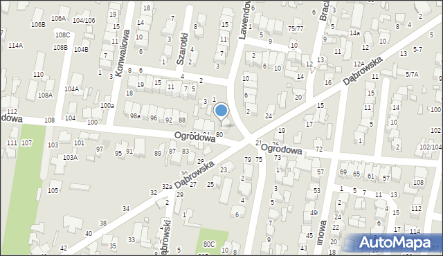 Tomaszów Mazowiecki, Ogrodowa, 82, mapa Tomaszów Mazowiecki