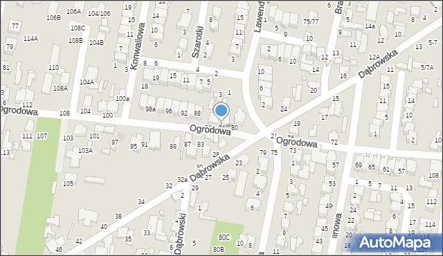 Tomaszów Mazowiecki, Ogrodowa, 84, mapa Tomaszów Mazowiecki