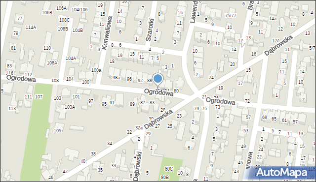 Tomaszów Mazowiecki, Ogrodowa, 86, mapa Tomaszów Mazowiecki