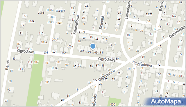 Tomaszów Mazowiecki, Ogrodowa, 94, mapa Tomaszów Mazowiecki