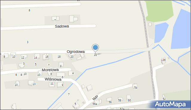 Tomice, Ogrodowa, 22, mapa Tomice