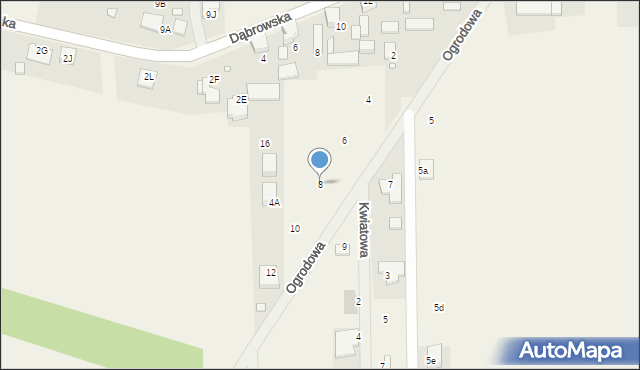 Toporowice, Ogrodowa, 8, mapa Toporowice