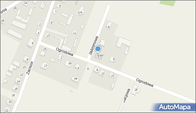 Troszyn, Ogrodowa, 3, mapa Troszyn