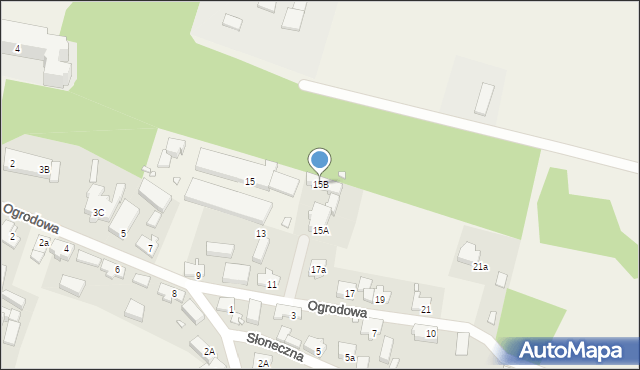 Trzebiechów, Ogrodowa, 15B, mapa Trzebiechów