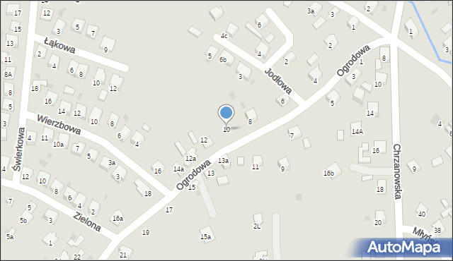 Trzebinia, Ogrodowa, 10, mapa Trzebinia