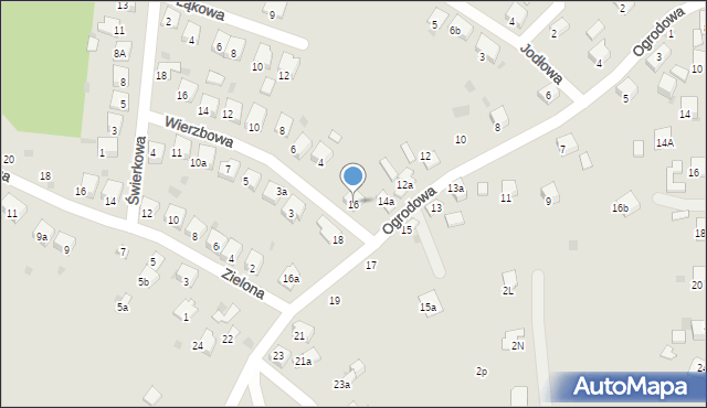 Trzebinia, Ogrodowa, 16, mapa Trzebinia