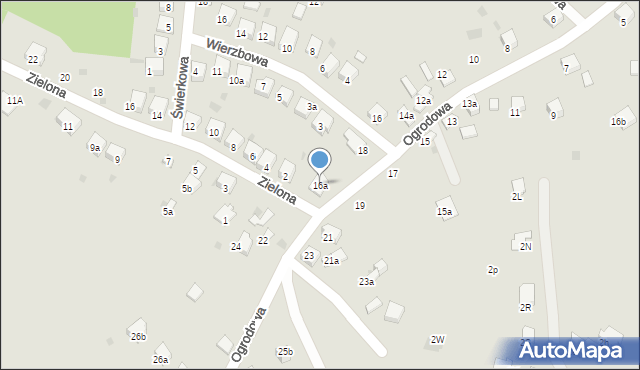 Trzebinia, Ogrodowa, 16a, mapa Trzebinia