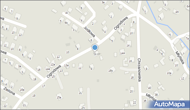 Trzebinia, Ogrodowa, 7, mapa Trzebinia