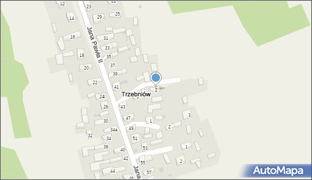 Trzebniów, Ogrodowa, 2, mapa Trzebniów