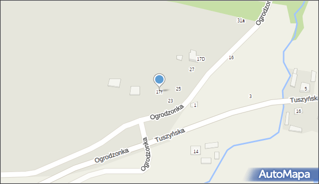 Tuszyn, Ogrodzonka, 17f, mapa Tuszyn