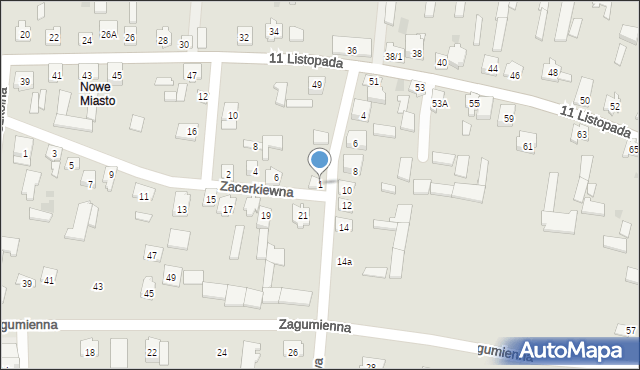 Tykocin, Ogrodowa, 1, mapa Tykocin