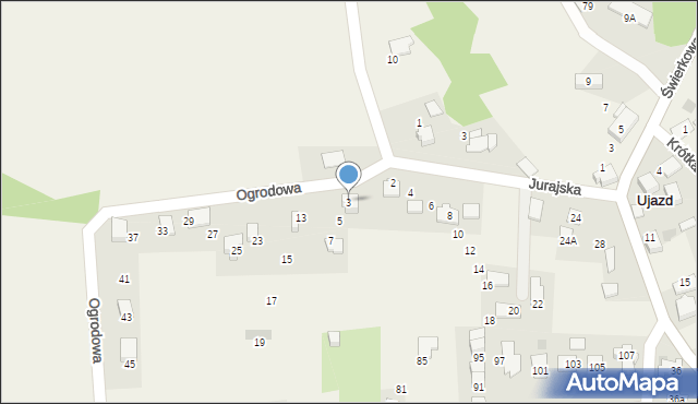 Ujazd, Ogrodowa, 3, mapa Ujazd