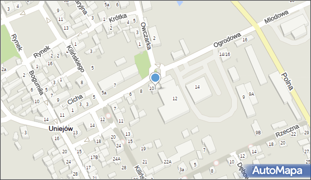 Uniejów, Ogrodowa, 2, mapa Uniejów