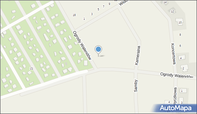 Walendów, Ogrody Walendów, 14, mapa Walendów