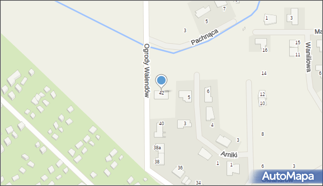 Walendów, Ogrody Walendów, 42, mapa Walendów