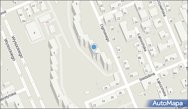 Warszawa, Ogińskiego Michała Kleofasa, 1, mapa Warszawy