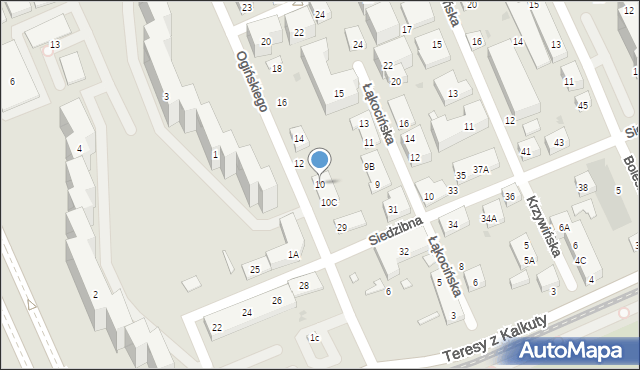 Warszawa, Ogińskiego Michała Kleofasa, 10, mapa Warszawy